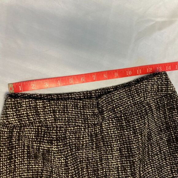 Calvin Klein Black White Tweed Pencil Skirt Sz 2 Classic Prep Academia Workwear - Picture 7 of 9